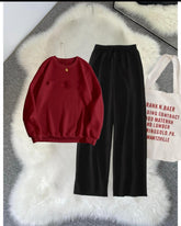 Maroon and black Winter (track suit)